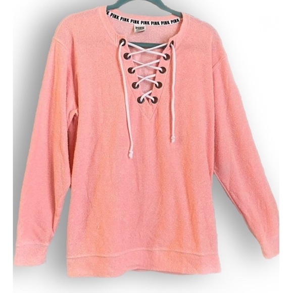 PINK Victoria's Secret Sweaters - Victoria’s Secret PINK Coral Crewneck Sweatshirt
